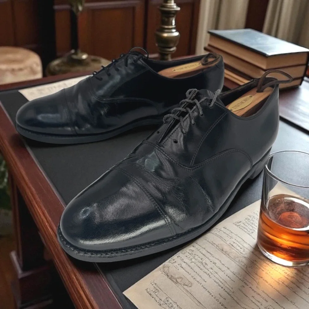 Dexter Leather Dress Shoes Men 9.5W Cap Toe Oxford Office Career Work Resort - Picture 1 of 11